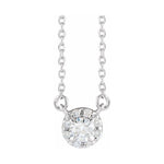 French-Set Halo-Style Necklace or Center