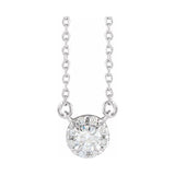 French-Set Halo-Style Necklace or Center