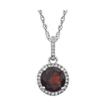 Halo-Style Birthstone Necklace