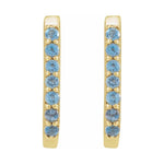 Accented Elongated Hoop Earrings
