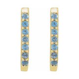 Accented Elongated Hoop Earrings