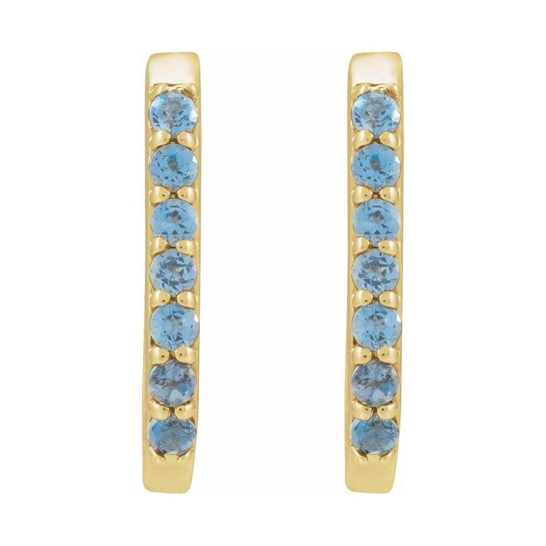 Accented Elongated Hoop Earrings