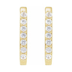 Accented Elongated Hoop Earrings