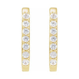Accented Elongated Hoop Earrings