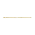 Bezel-Set Solitaire Curb Link Bracelet