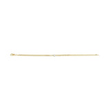 Bezel-Set Solitaire Curb Link Bracelet