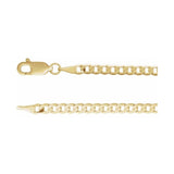 Bezel-Set Solitaire Curb Link Bracelet