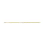 Bezel-Set Solitaire Curb Link Bracelet