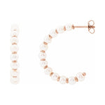 Pearl Hoop Earrings