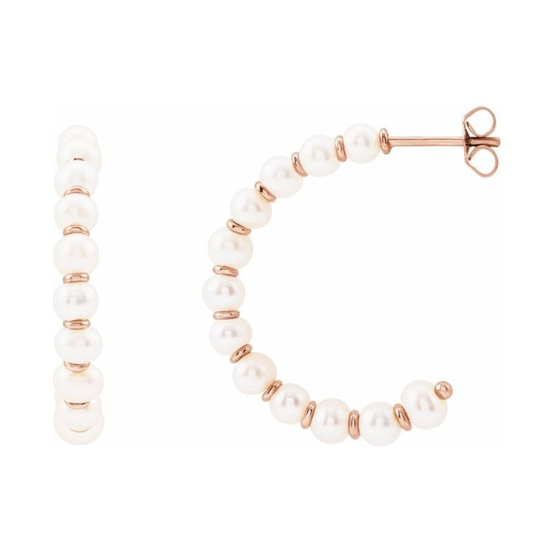 Pearl Hoop Earrings