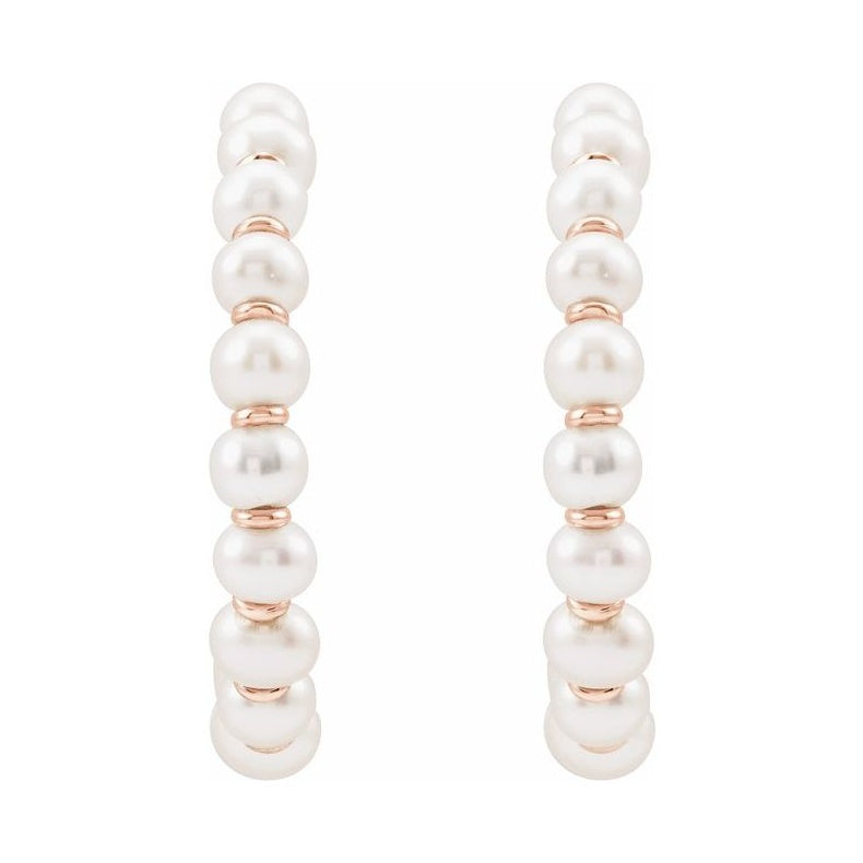 Pearl Hoop Earrings