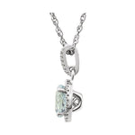 Halo-Style Birthstone Necklace