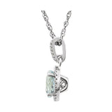 Halo-Style Birthstone Necklace