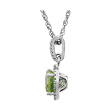 Halo-Style Birthstone Necklace