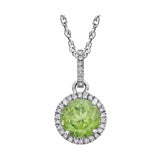 Halo-Style Birthstone Necklace