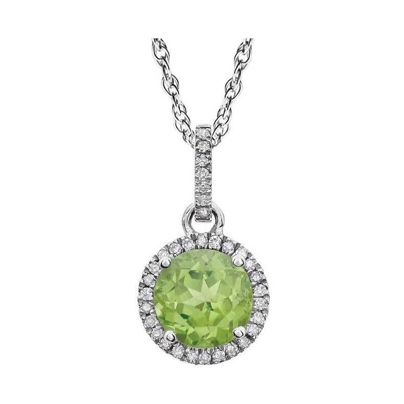 Halo-Style Birthstone Necklace