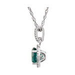 Halo-Style Birthstone Necklace