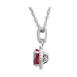 Halo-Style Birthstone Necklace