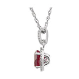 Halo-Style Birthstone Necklace