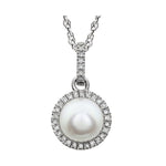 Halo-Style Birthstone Necklace