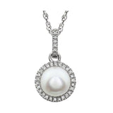 Halo-Style Birthstone Necklace