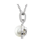 Halo-Style Birthstone Necklace