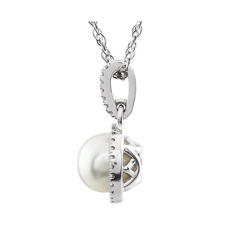 Halo-Style Birthstone Necklace