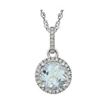 Halo-Style Birthstone Necklace