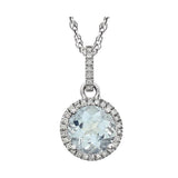Halo-Style Birthstone Necklace