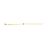 Bezel-Set Solitaire Curb Link Bracelet