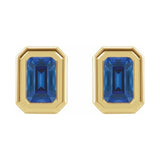 Emerald Solitaire Earrings