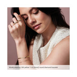 Bezel-Set Solitaire Curb Link Bracelet
