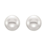 Button Pearl Stud Earrings