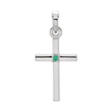 Birthstone Cross Pendant