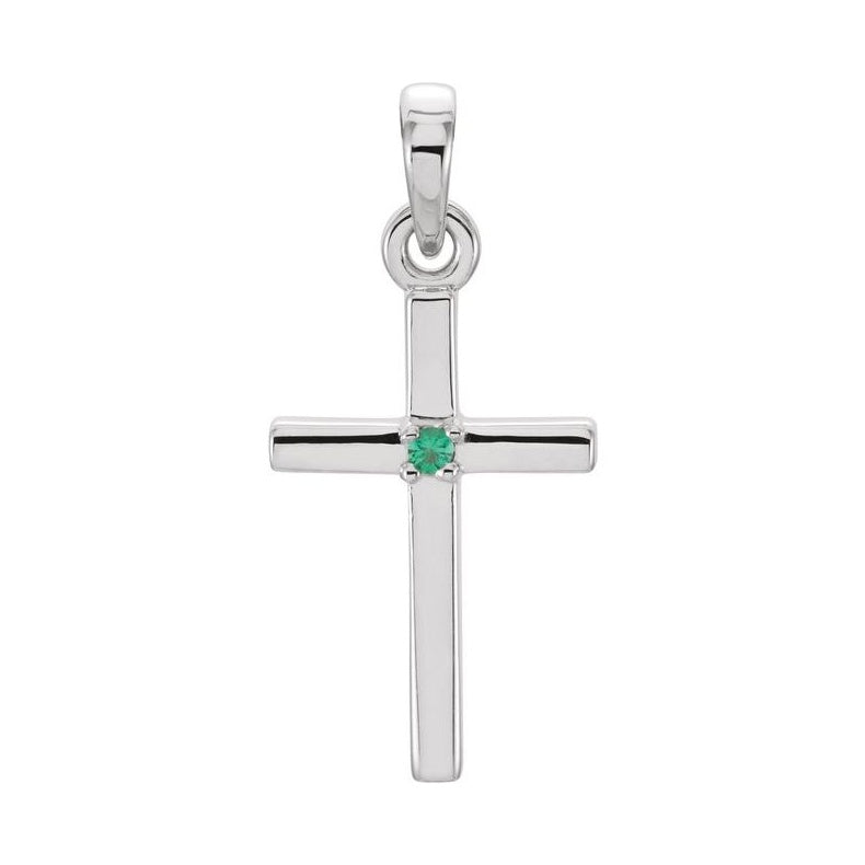 Birthstone Cross Pendant