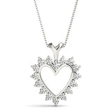 Lab Diamond Heart Pendant in Premium Gold