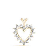 Yellow Gold 16-Diamond Heart Pendant