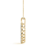 14K Yellow Gold Multi-Diamond Heart Pendant