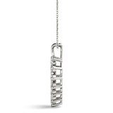 18K White Gold Diamond Heart Pendant