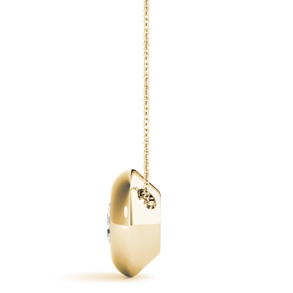1 Carat Lab Diamond 14K Yellow Gold Solitaire Pendant