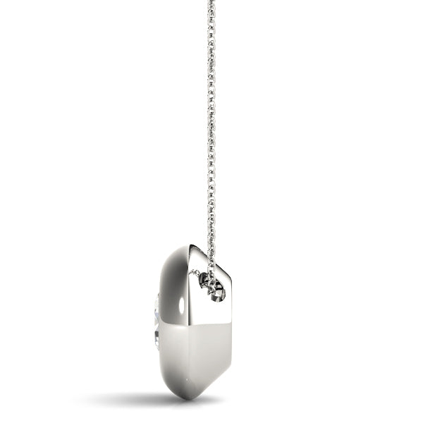 1 Carat Lab Diamond White Gold Solitaire Pendant