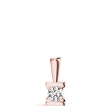18K Rose Gold 1ct Lab Diamond Pendant