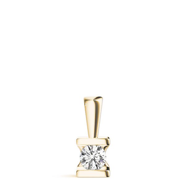 1 Carat Lab Diamond 14K Yellow Gold Pendant