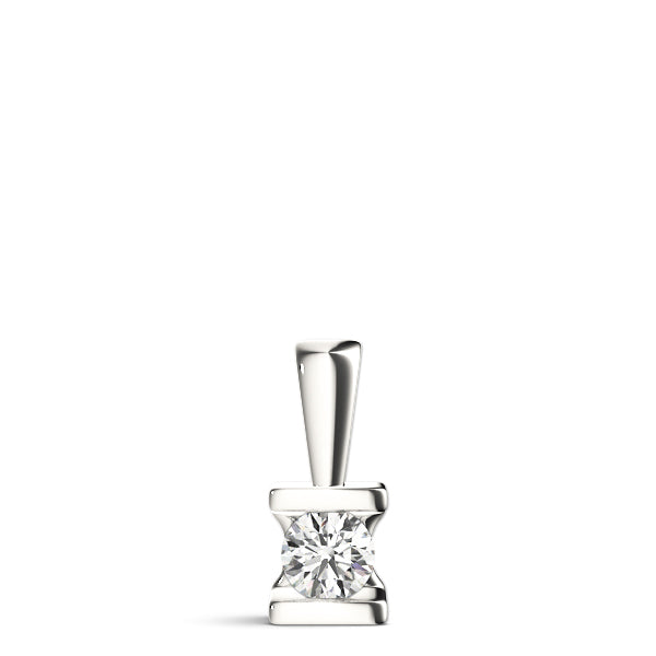 1 Carat Lab Diamond 18K White Gold Solitaire Pendant