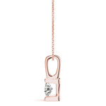 18K Rose Gold 1ct Lab Diamond Pendant