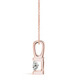 18K Rose Gold 1ct Lab Diamond Pendant