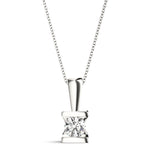 White Platinum 1.0ct Lab Diamond Pendant