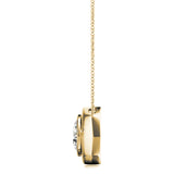 14K Yellow Gold 1 CT Lab Diamond Pendant