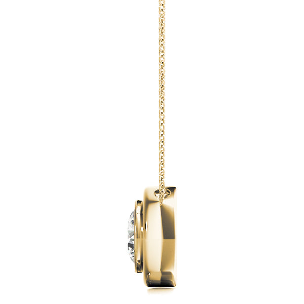 14K Yellow Gold 1 CT Lab Diamond Pendant