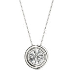 1 CT Lab Diamond White Gold Solitaire Pendant